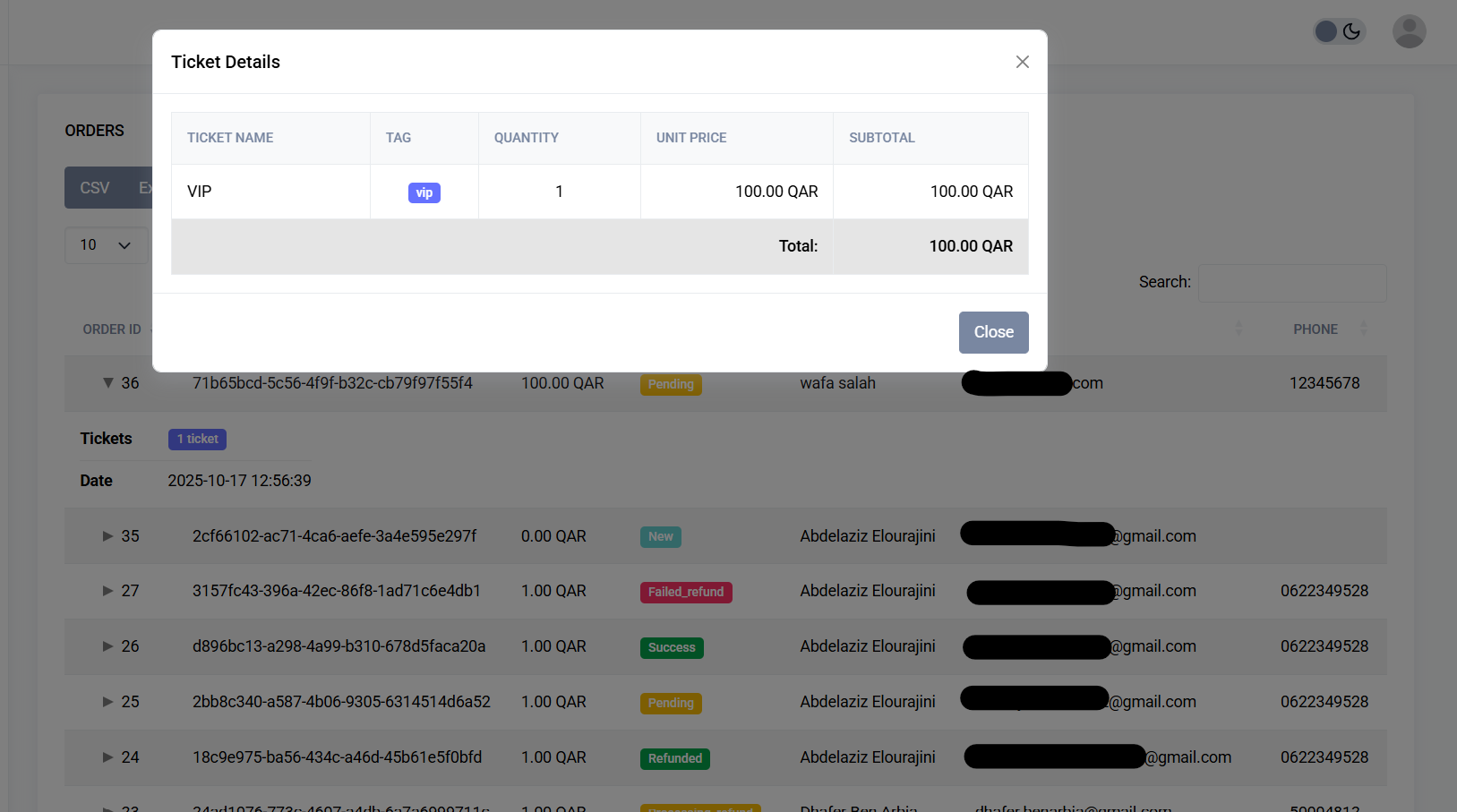 Payment Summary (placeholder)
