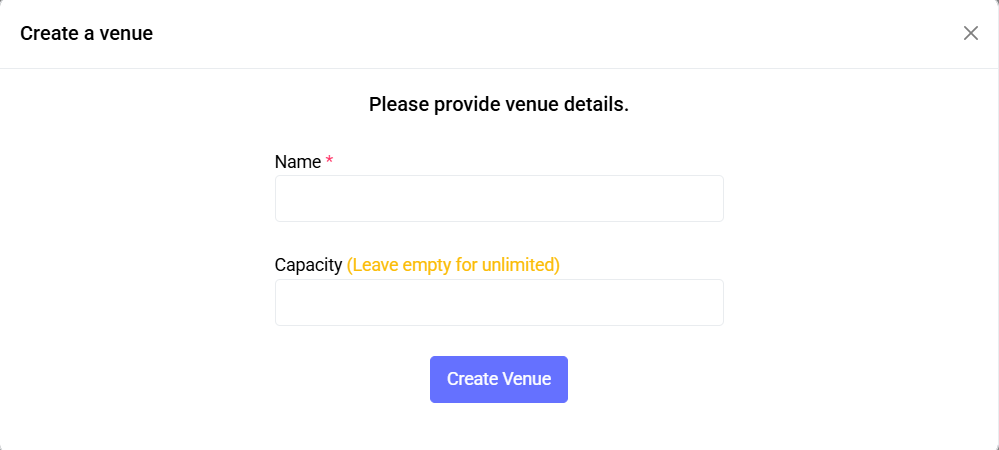 Create Venue
