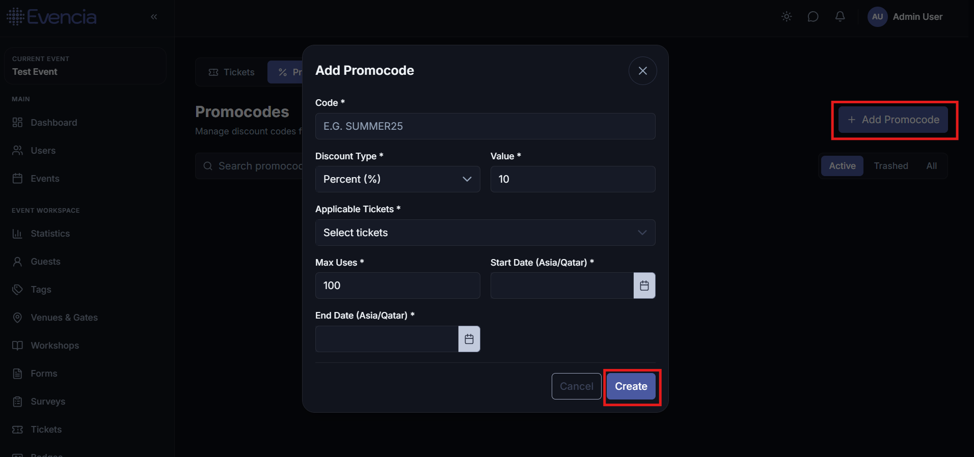 Add Promocode