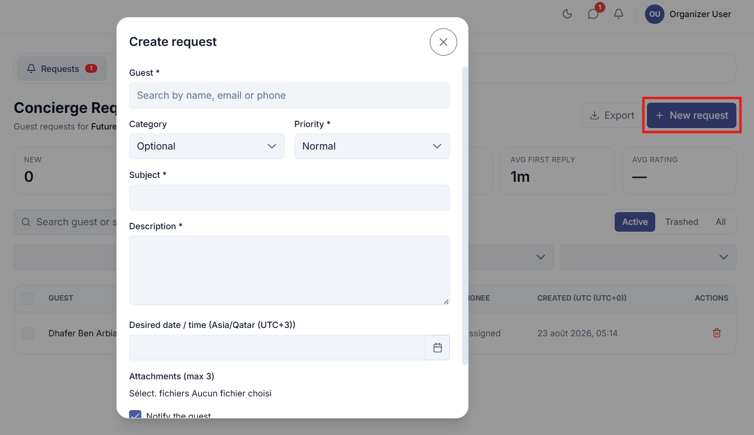 Create Request