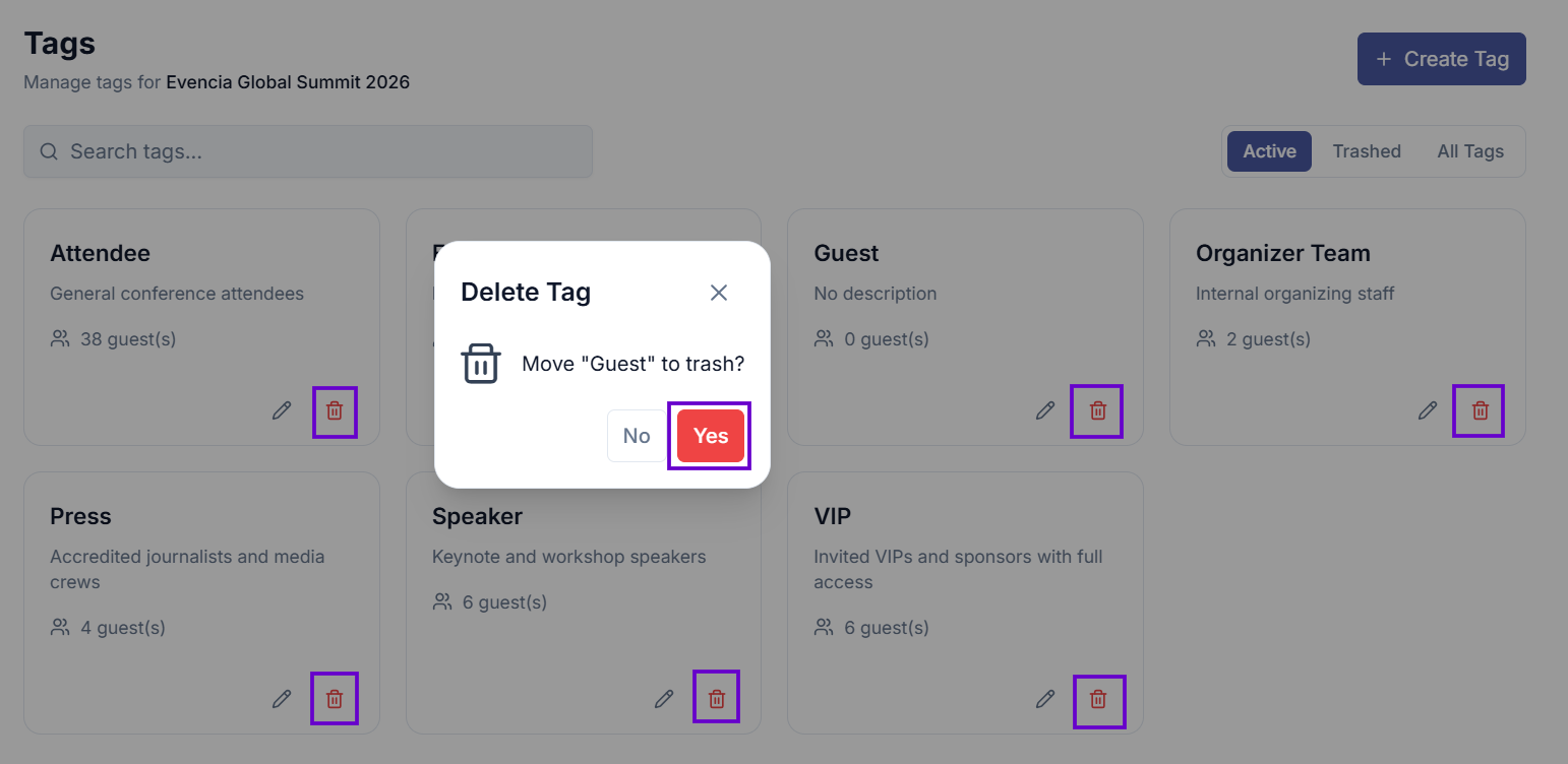 Delete Tag
