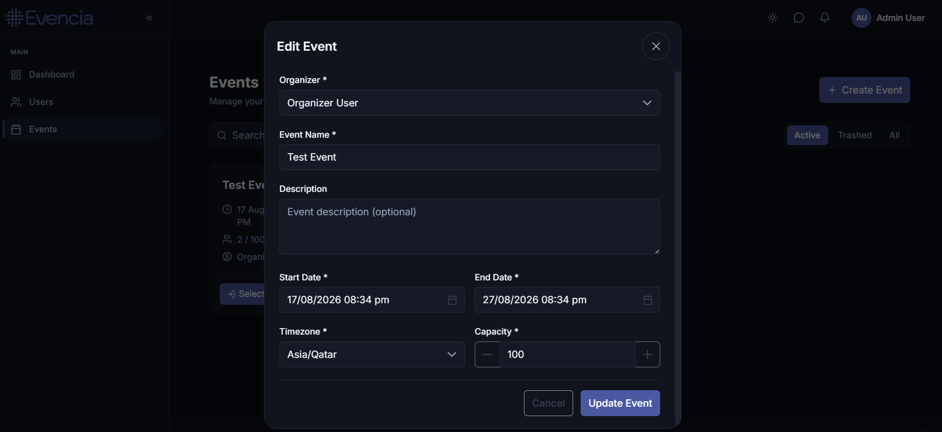 Edit Event
