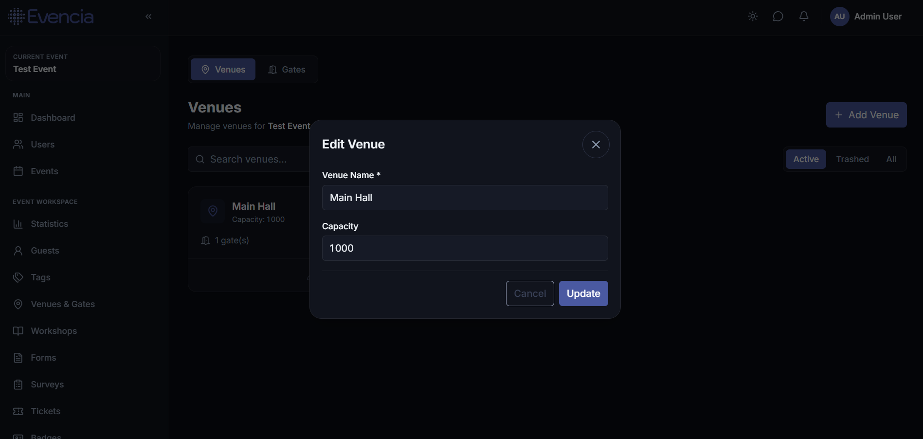 Edit Venue