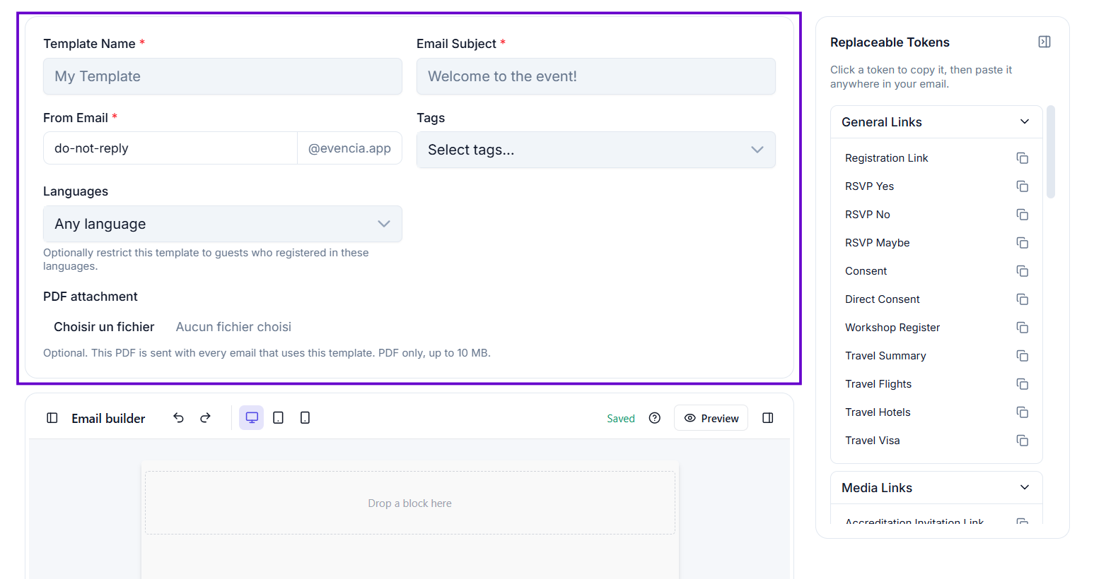 Email Template — Details