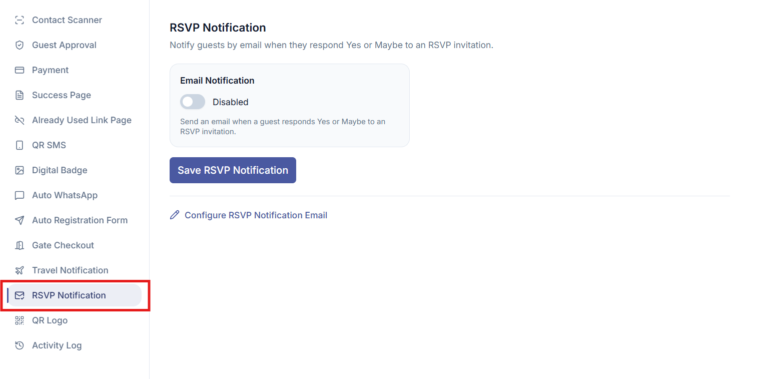 RSVP Notification