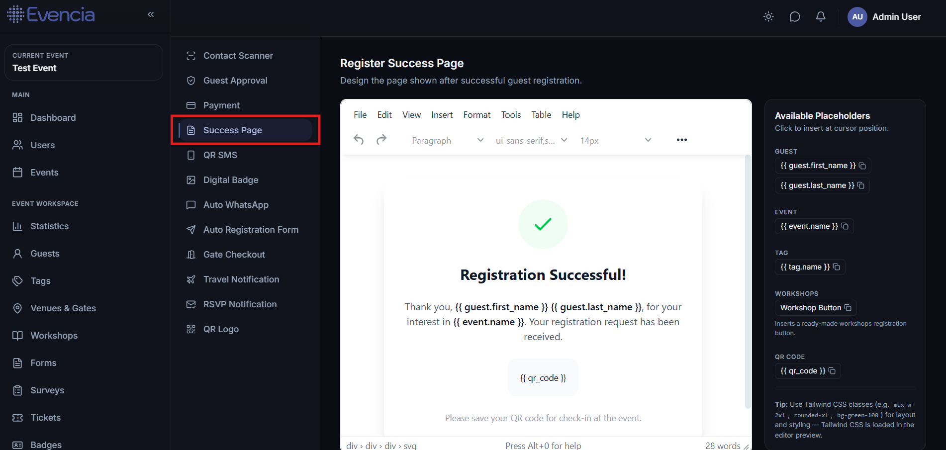 Success Page