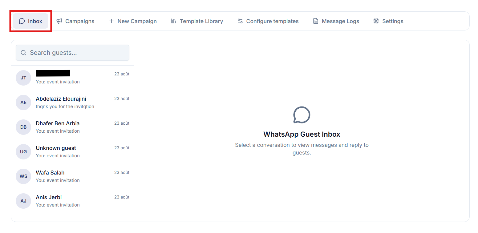 WhatsApp Inbox